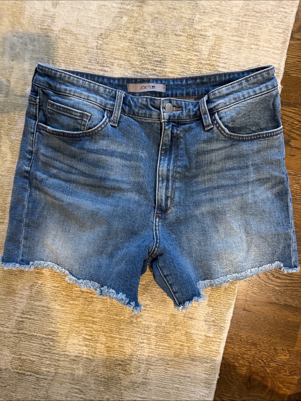 Joe's Jeans Light Blue Frayed Hem Denim Shorts